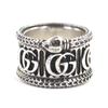 Great GUCCI Ring Snake Double G Silver AG925 mens 14 Used