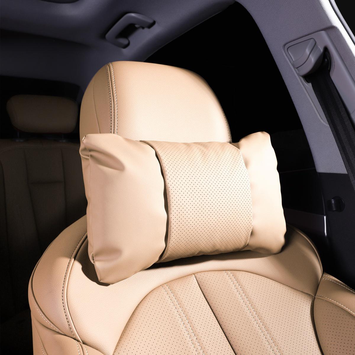 White Lumbar Support Cushion for Tesla Model Y & Model 3 Headrests