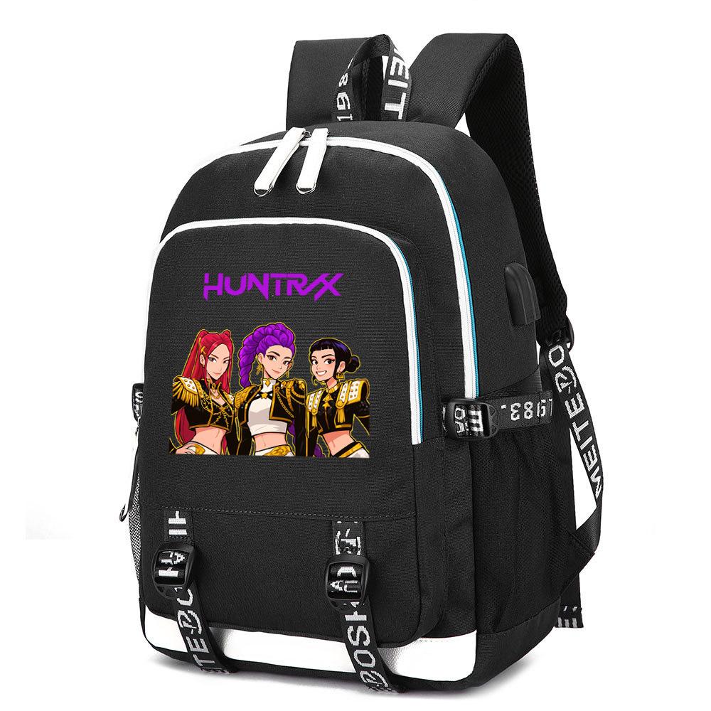 Zaino K-Pop Demon Hunters Stampato Grande Capacità per Studente Adolescente Ragazza Ragazzo Borsa da Scuola Borsa da Libro Regalo per Bambino Donna Impermeabile Borsa da Viaggio Mochila
