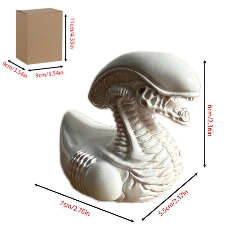 Creative Alien Themed Duck Figurine Whimsical Sci-Fi Desktop Resin Ornament for Party Novel Ornament for Movie Fans Duck Lovers