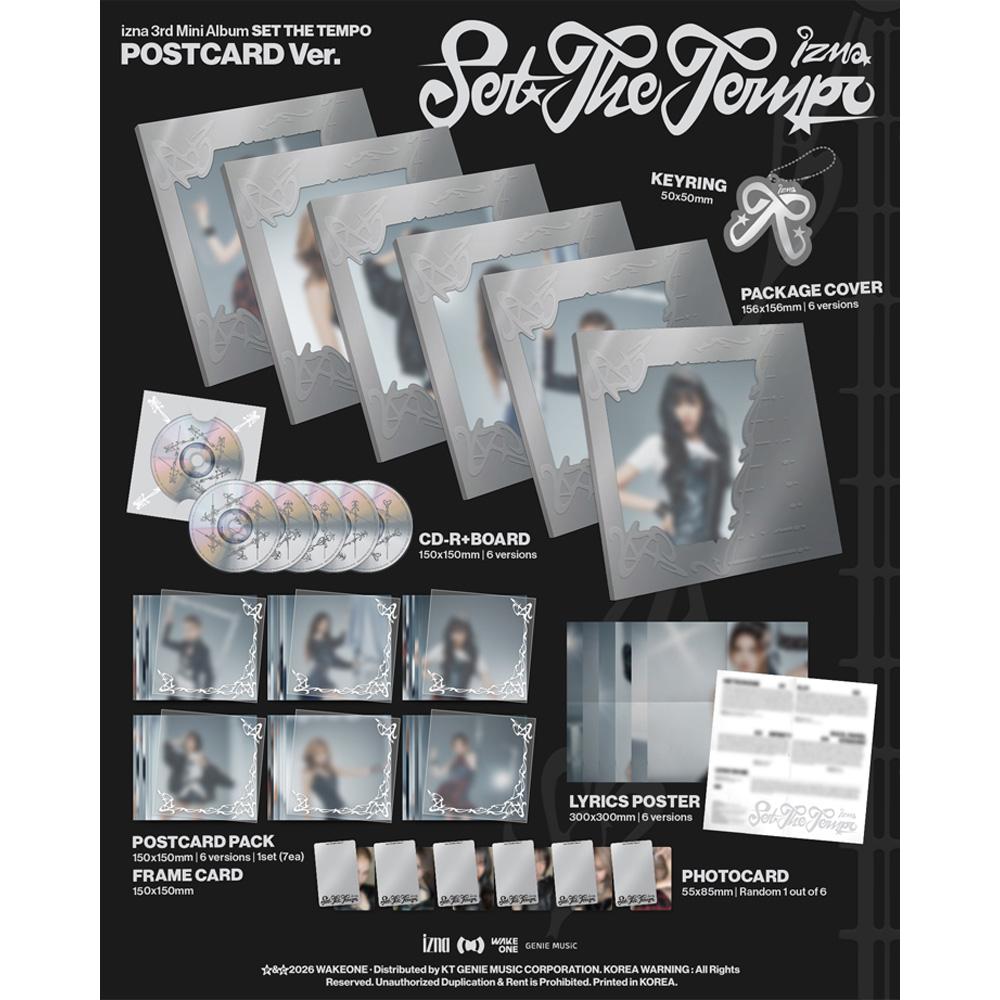 [Pre-Order] Izna SET THE TEMPO Postcard Kpop Album Photocard Official Random Version