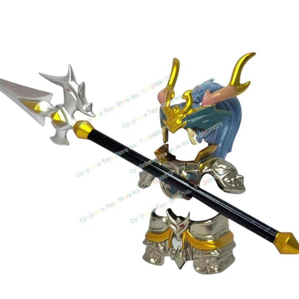Chinese Ancient Time Action Figures Late Qin Early Han Han Xin General Silver Armor Dragon Spear Building Blocks Accessories Toy