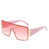 1pc Fashionable Oversized Square Glasses for Women, Metal Frame, Anti-Reflective PC Lens, Street Style Unisex Eyewear