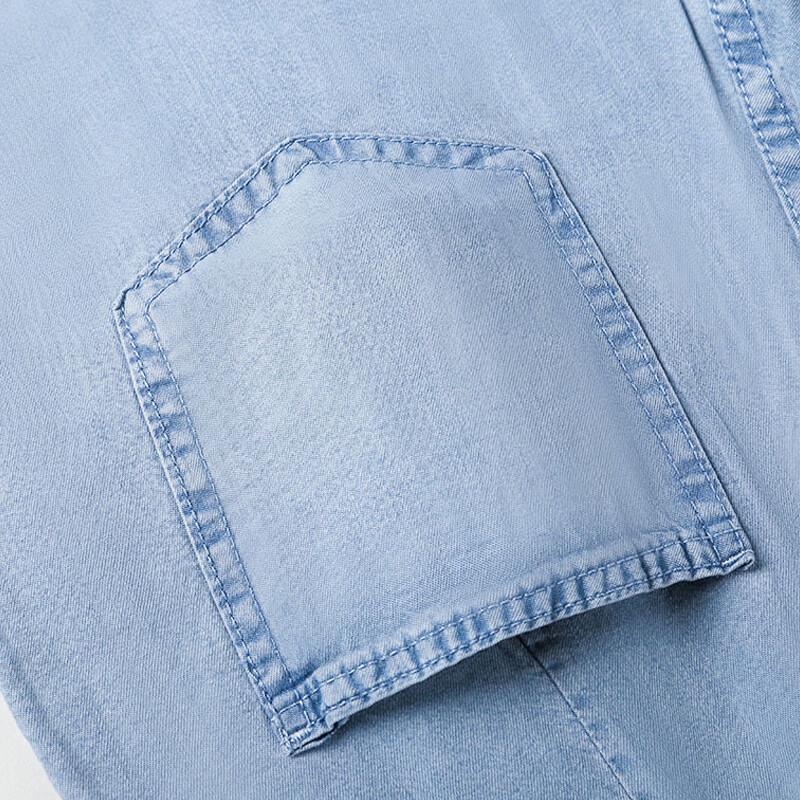 Langsha Women's Tencel High Waist Straight Leg Jeans