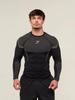 Camiseta de Corrida de Compressão Masculina GYMSHARK - Respirável, Ajuste Justo para Fitness e Uso Casual
