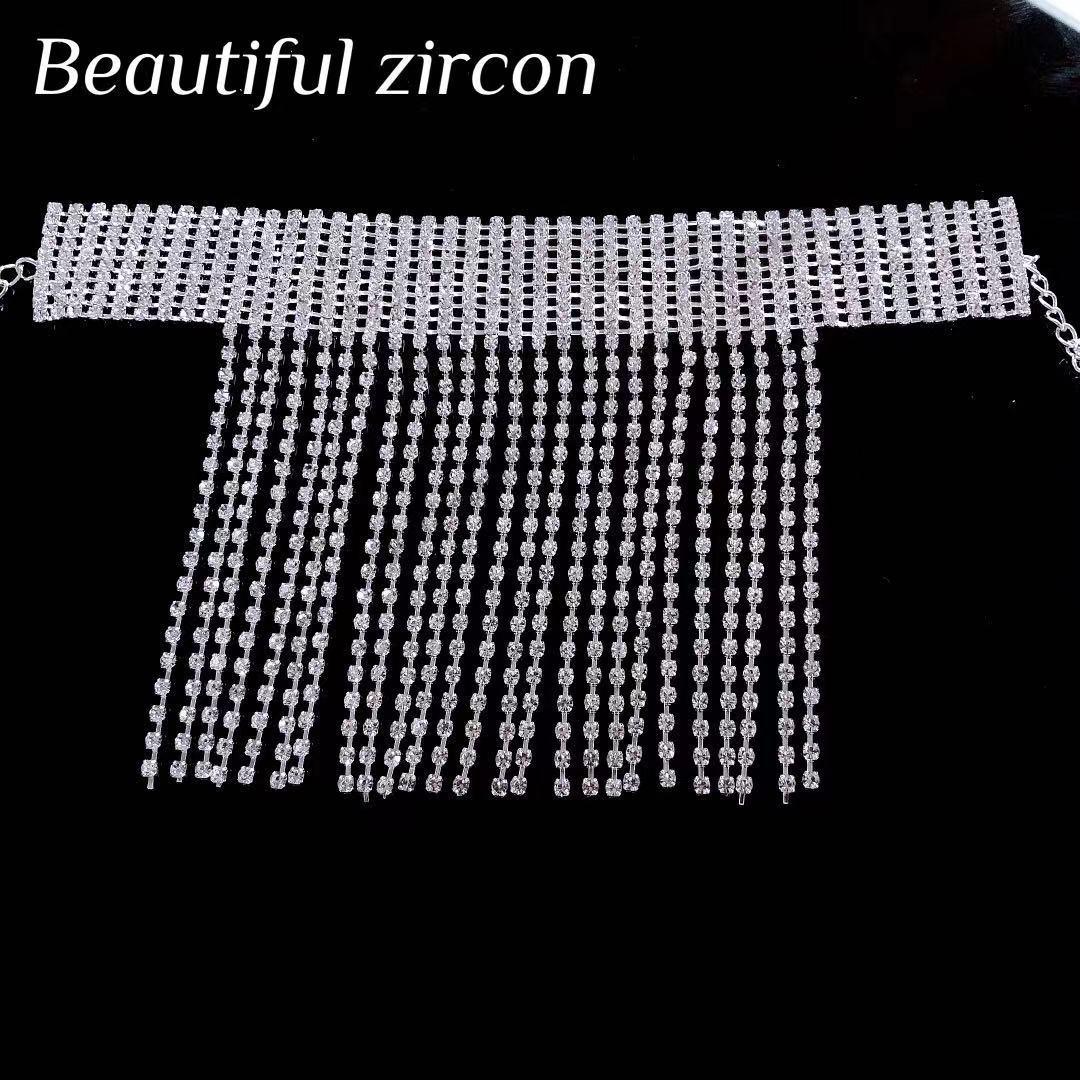 

Экзотический браслет на ногу с кисточкой и стразами - Элегантное женское украшение для лодыжки для каблуков серебряный