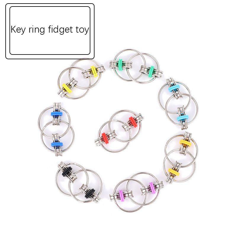 Charming Autism Adhd Anti-stress Adult Toys Key Ring Hand Bearing Tri-spinner Toy