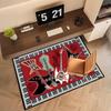 1Pc Piano keys music Printed circular carpet, home door mat, outdoor travel protection carpet A14