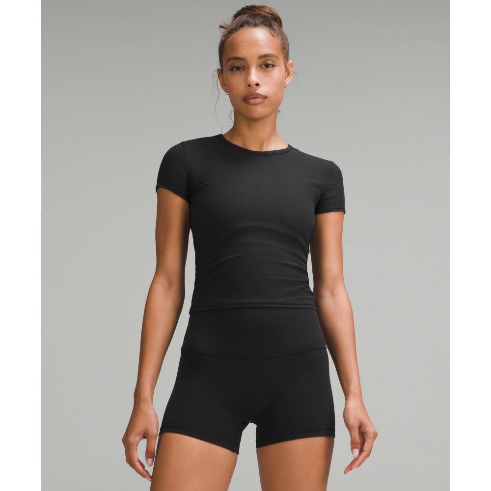 

Lululemon Рубашка с короткими рукавами All It Takes Back Twist Ribbed Black 8