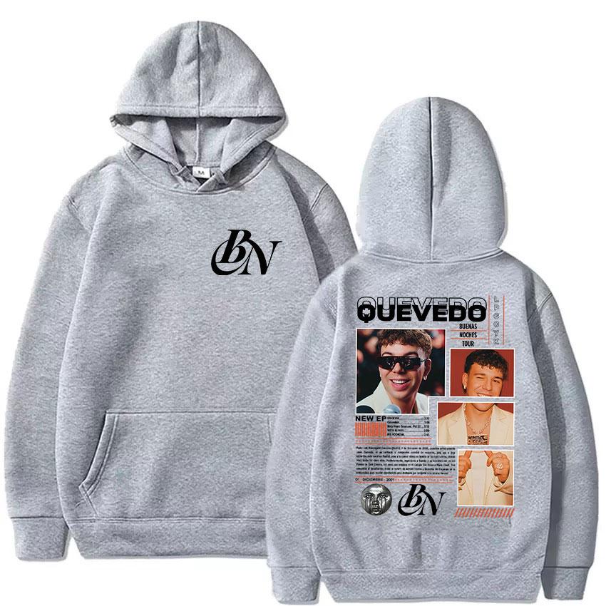 

Singer Quevedo Buenas Noches Tour 2026 Album Merch Hoody Unisex Women Fashion Harajuku Sweatshirt Casual Oversized Pullover Hoodies 4XL