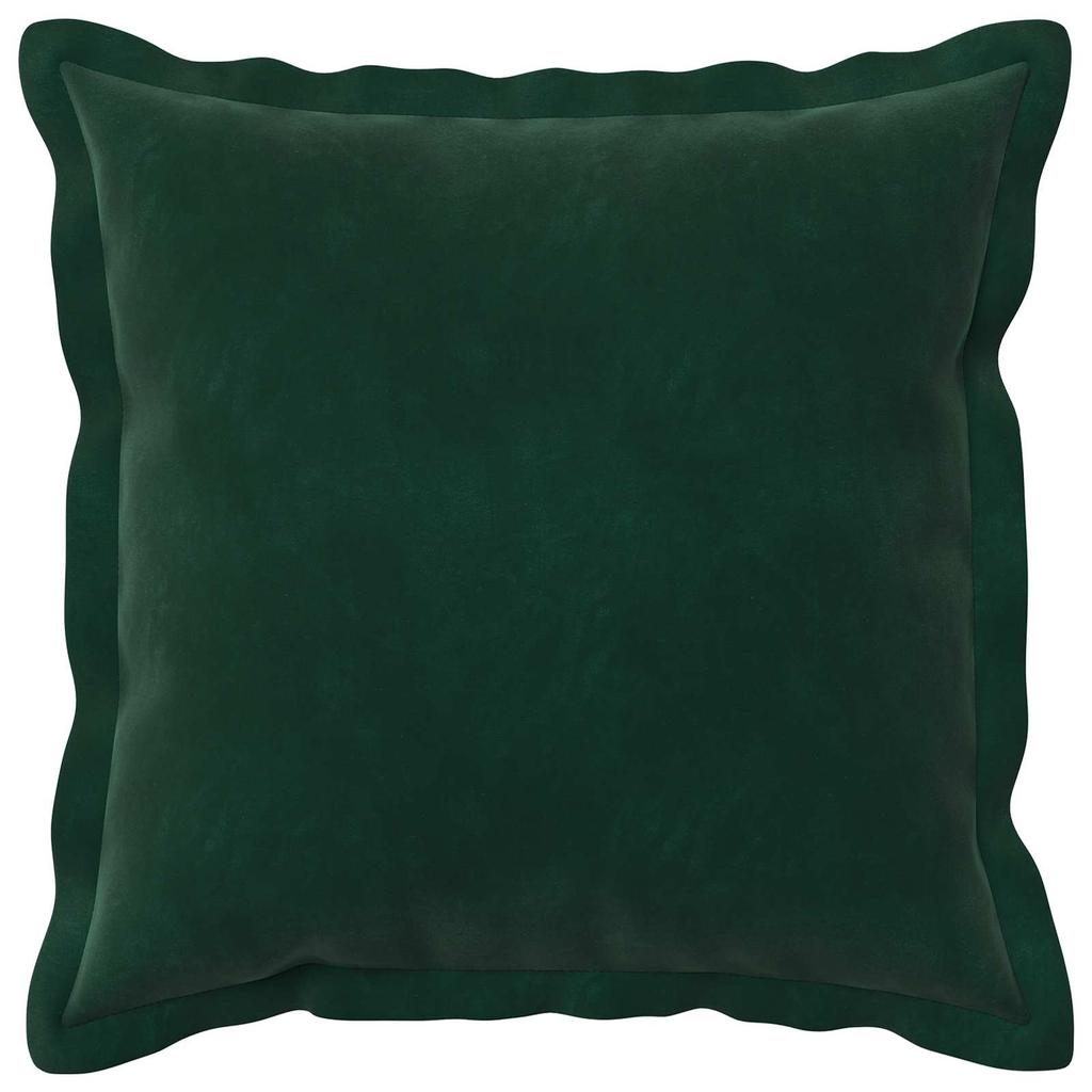 Cushion Cover 2 pcs HOUTEN Dark Green 45 x 45 cm Velvet