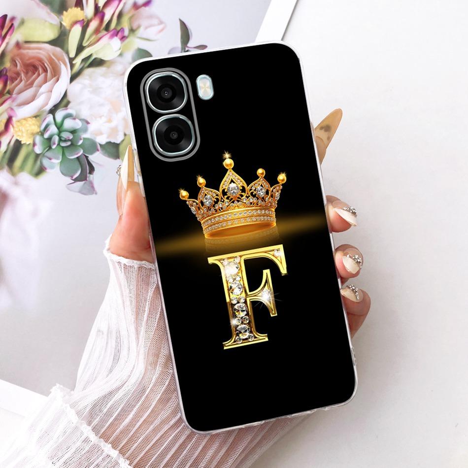 For OPPO A6X A6 A6T Pro 4G 5G Fashion Crown Letter Phone Case For Oppo A6x A 6 A6T Pro 4G Soft Silicone TPU Cases