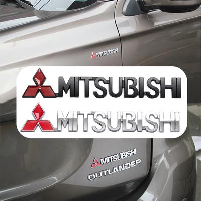 1 Pezzo Metallo Lega di Zinco 3D Emblema Badge Carrozzeria Auto Decorativo Esterno Adesivi Creativi Per Outlander Pajero Lancer