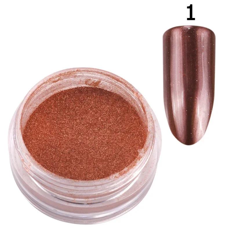 Ultrafine Rose Gold Nail Powder Mirror Nails Glitter Powders Chrome Pigment Womens Fashionable Sexy Nailing Art Accessories