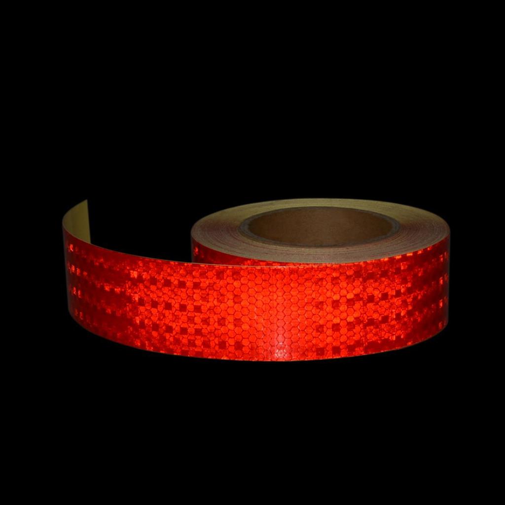 Red Selfadhesive Reflector PVC Tape High Visibility Reflective Warning Tape For Van Car Traffic Sign