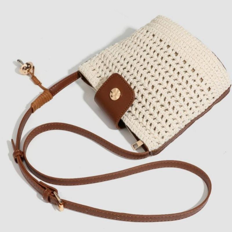 Small-scale Design Beach Woven Bag, Suitable for Commuting, Multi-functional, Hand-held, Shoulder Strap, Bucket Bag