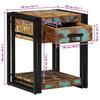Nightstand Set 2 Pcs 40 X 40 X 50 Cm Solid Reclaimed Wood