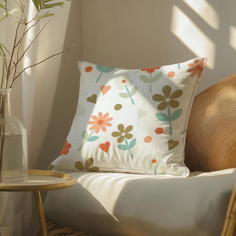Springandsummerfloral Pillow Case Pillowcase, Double-Sided Printed, Sofa Cushion, Bedroom Headboard