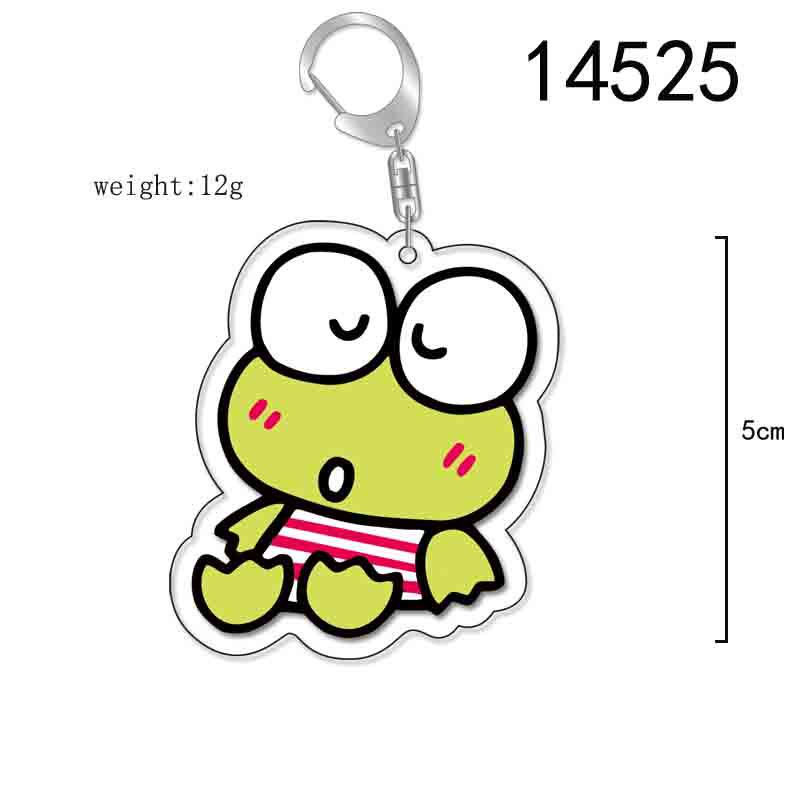 Sanrio Anime Big-Eyed Frog & Rabbit Acrylic Keychain Pendant In Stock