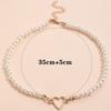 Imitation Pearl Heart Pendant Necklace - Women's Light Luxury Versatile Choker