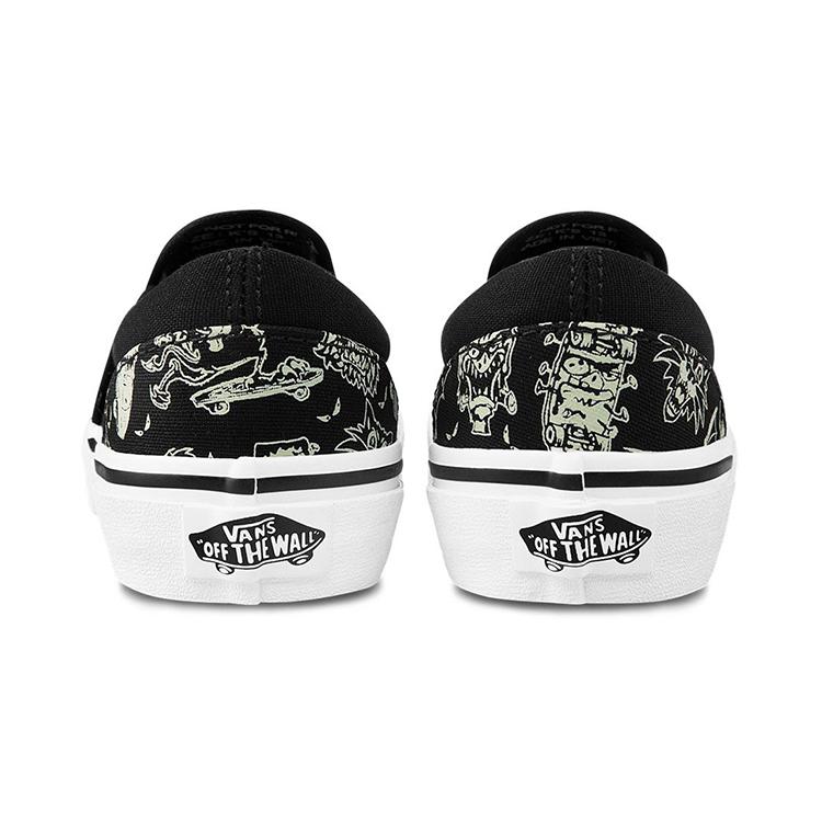 Vans Slip On Canvas Low Top Kids' Skateboarding Shoes Black Children Aged 3 7 Years Old VN0A4BUT2JN