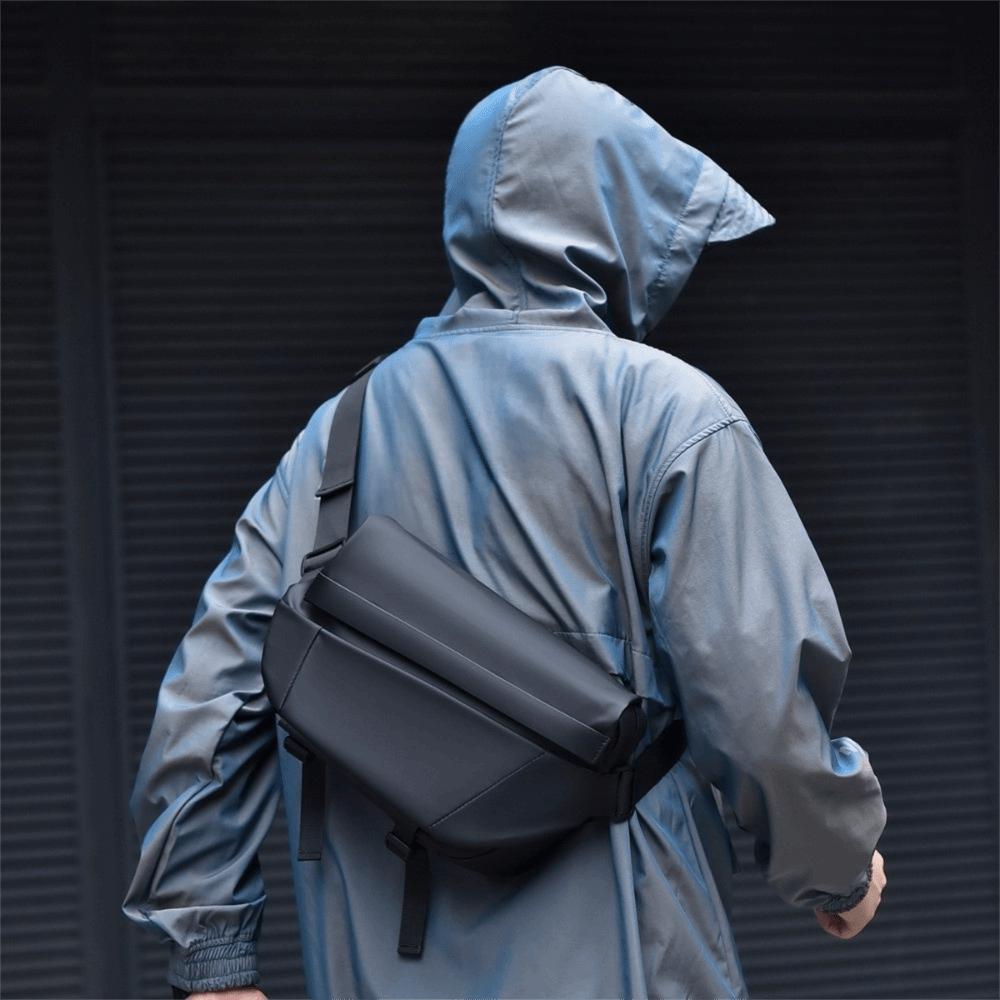 Waterproof Shoulder Bag Korean Men Chest Bag Simple Oxford Cloth Bag  Travel