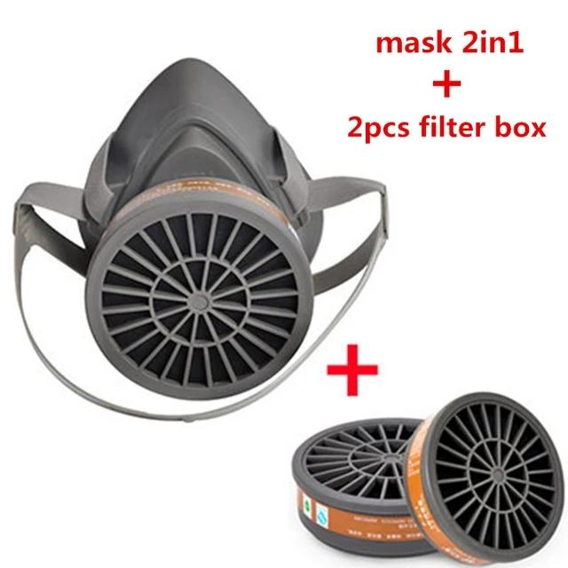 Anti Smoke Protective Mask With Activated Carbon Filter Respirator Paint Welding Chemicals