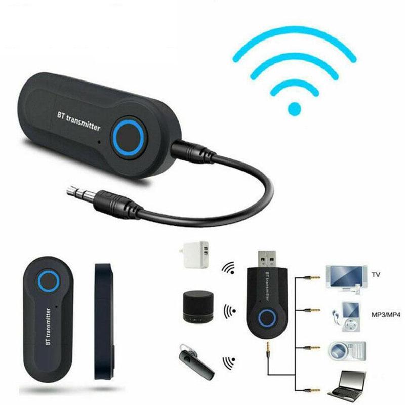 Bluetooth-Sender 3,5-mm-Klinke Audio-Adapter Kabelloser Adapter Sender Bluetooth für Kopfhörer TV Stereo 4.0 Audiokabel
