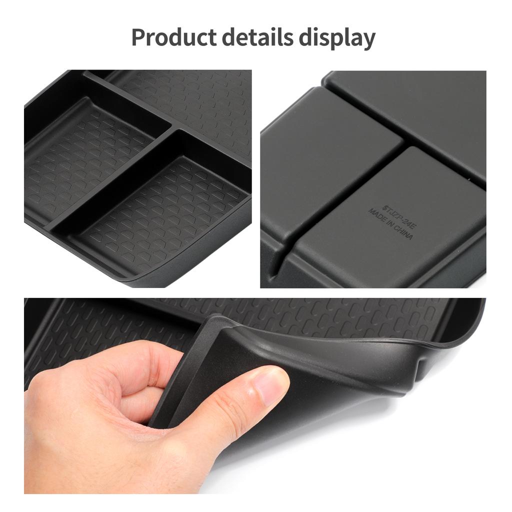 LUCKEASY for Chevrolet Chevy Equinox 2024 2025 Center Console Lower Storage Box Car Accessories Storage Tray Organizer Case