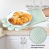 2Pcs Silicone Oven Mitts Thick Heat Resistant Non Slip Cast Iron Pan Gloves Safe Kitchen Gloves for Cooking And Baking