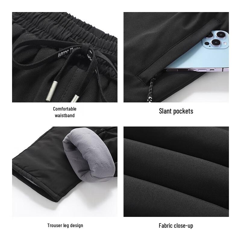 JEANSWEST Men's Fleece-Lined Winter Casual Pants