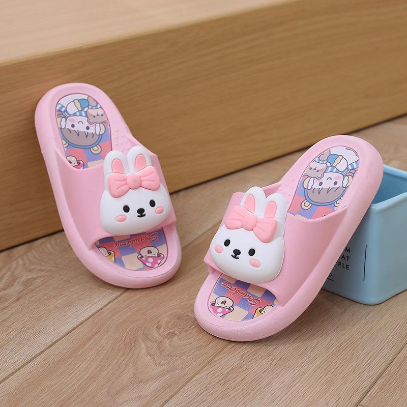 Children's Cartoon 3D Dinosaur Slippers Indoor Soft Sole Non-Slip Slippers Outdoor Casual Sandals Baby Slide Sandals