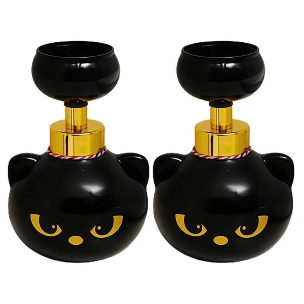 Cute Cat Paw Foaming Soap Dispenser Black Foam Hand Soap Dispenser Bathroom&Kitchen Kid Hand Cleaning Liquid Foaming Pump Bottle
