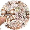 50 Sheet Simple Bow Stickers Cute Sweet Bowknot Sticker Diy Luggage Laptop Graffiti Decals Scrapbook Notebook Decoration