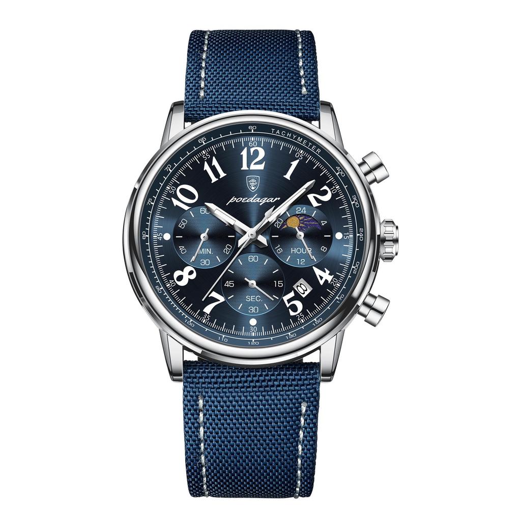 Baidaqie Men's Waterproof Multi-functional Quartz Watch - Casual, Fashionable, Simple Design (Model 808)