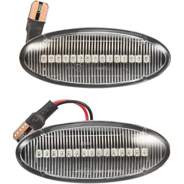 

Car Markers Accessories Side Marker No.26160-8990A Turn Signal Light Assembly for Nissan Cube 2009-2014 ABS Metal Clear Black (Set of 2)