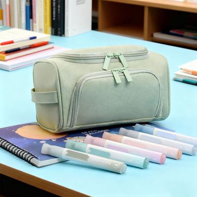 Cute Pencil Case Large Capacity Stationery Organizer Multifunctional Zipper Bag for School Supplies Home Office Dormitory