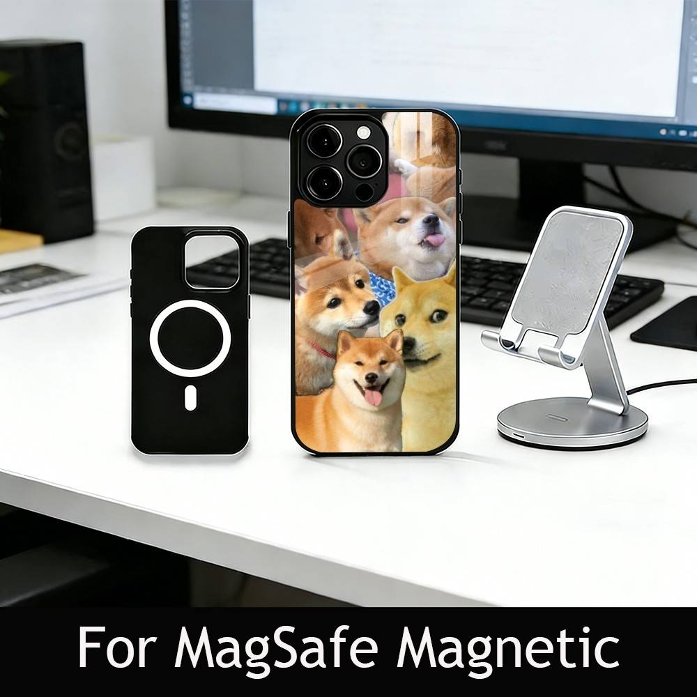 Shiba Inu Phone Case For iPhone17,16,15,14,13,12,11 Plus,Pro Magnetic For Magsafe Wireless Charging