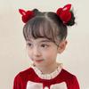 Korean Children's Rabbit Plush Headband with Cute Duckbill Clip - Hair-Friendly Autumn/Winter Accessory for Girls