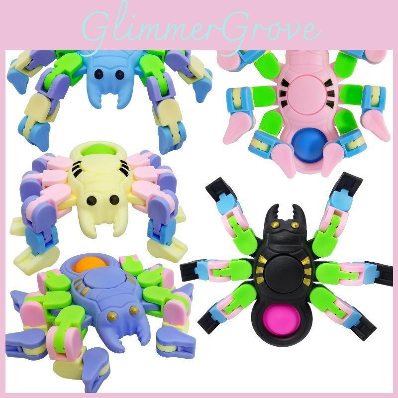 Kids Spider Plastic Spinner For Sensory Stimulation And Management Stress