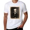 Edgar Allan Poe Inspiriertes Vintage Foto Porträt Druck T-Shirt Sportlich Lässig Schnelltrocknendes T-Shirt