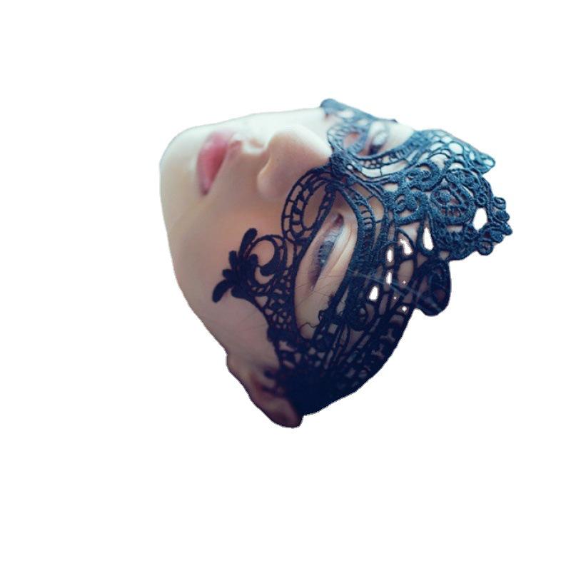 Chic Lace Cutout Masquerade Eye Mask - Multi-Style Performance Makeup Accessory for Christmas and Party Events