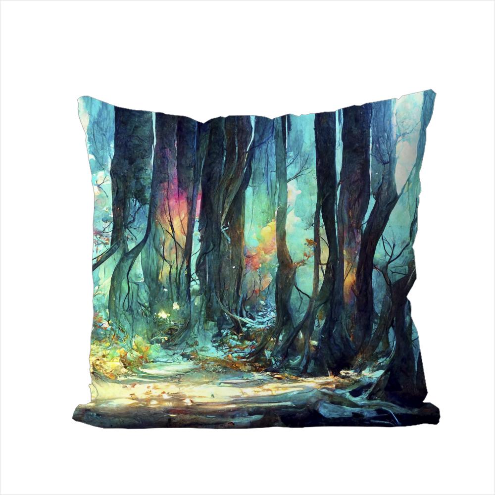 Fantasty Forest Pillow Case For Car Sofa Decorative Home Doublesided Print Plush Square Throw Pillow Cushion Cover