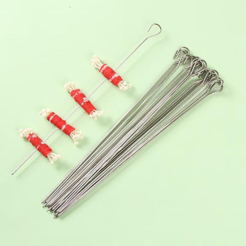 ZISIZ Thickened Stainless Steel BBQ Skewers with Hook
