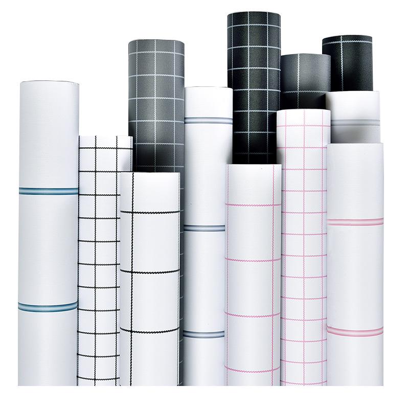 Gray Waterproof Self-Adhesive Wallpaper for Bedroom, Living Room, Dorm, or Shop Decor.