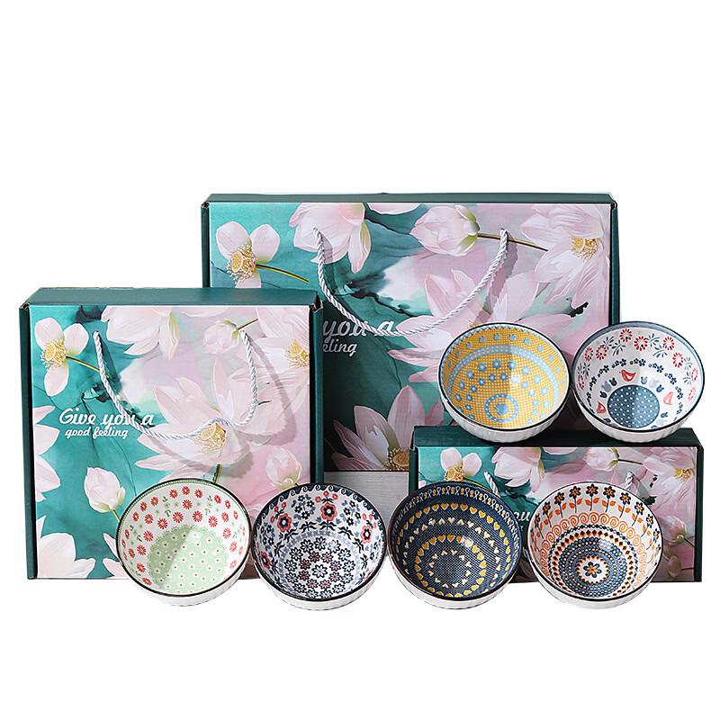 Japanese Ceramic Lotus Soup Bowl Set