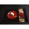 Japanese-style Tea Mat Traditional Pattern Brocade Obi-style (fan)