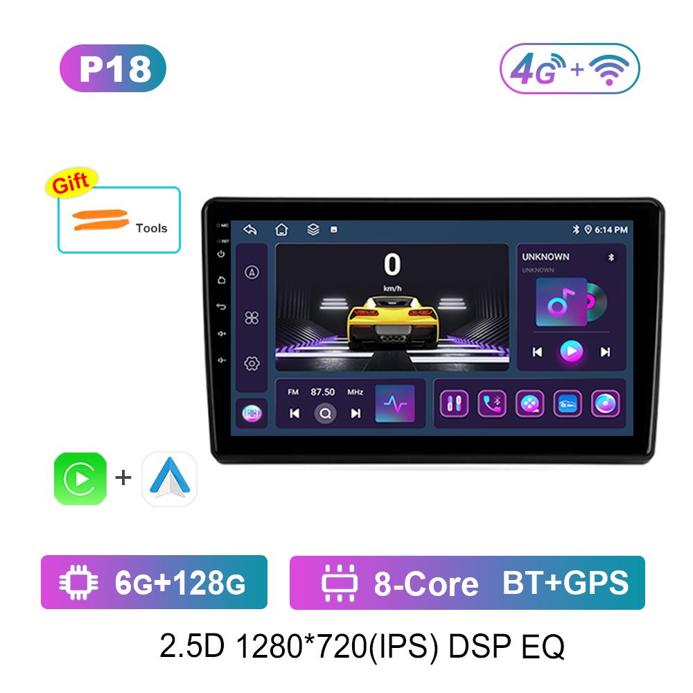 Car Video Multimedia Player Bluetooth Carplay for Hyundai Elantra 3 2003 - 2010 WiFi Android OS GPS Navi 2.5D Screen Auto Tools