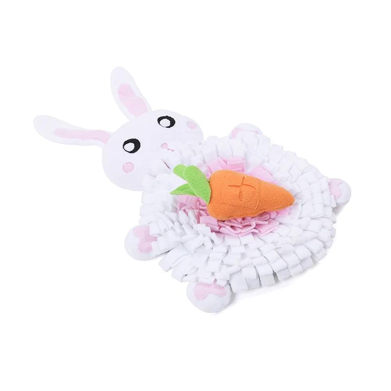 

Cute Rabbit Shape Dog Snuffle Mat Puppy Sniffing Puzzle Toys Interactive Nonslip Pet Feeding Mat Durable Slow Feeder Toy