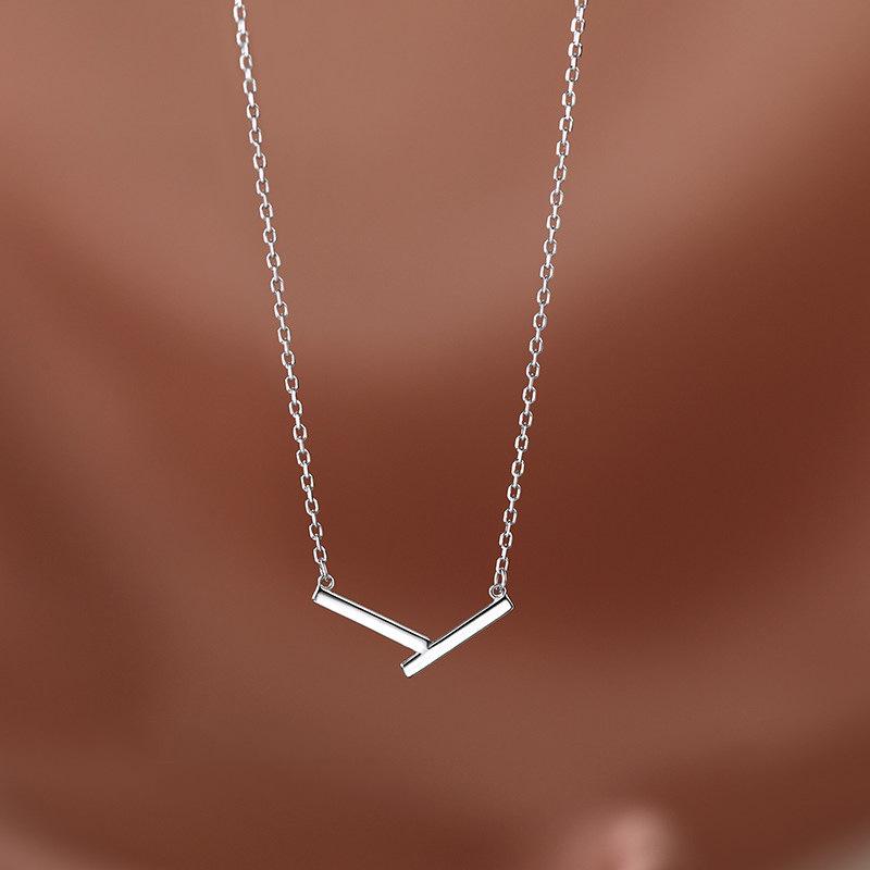 Geometric Irregular V-Shaped Necklace Women's Light Luxury Fashion Minimalist Trendy Versatile Collarbone Chain